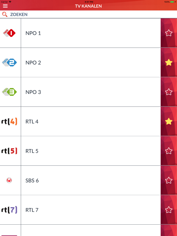 Screenshot #4 pour Netherlands TV listings (NL)