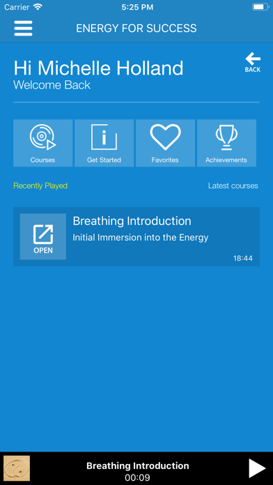 Audio - Energy For Success iPhone screenshot 1 - Lifestyle app