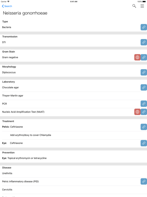 uBio Reference iPad screenshot 2 - Reference app