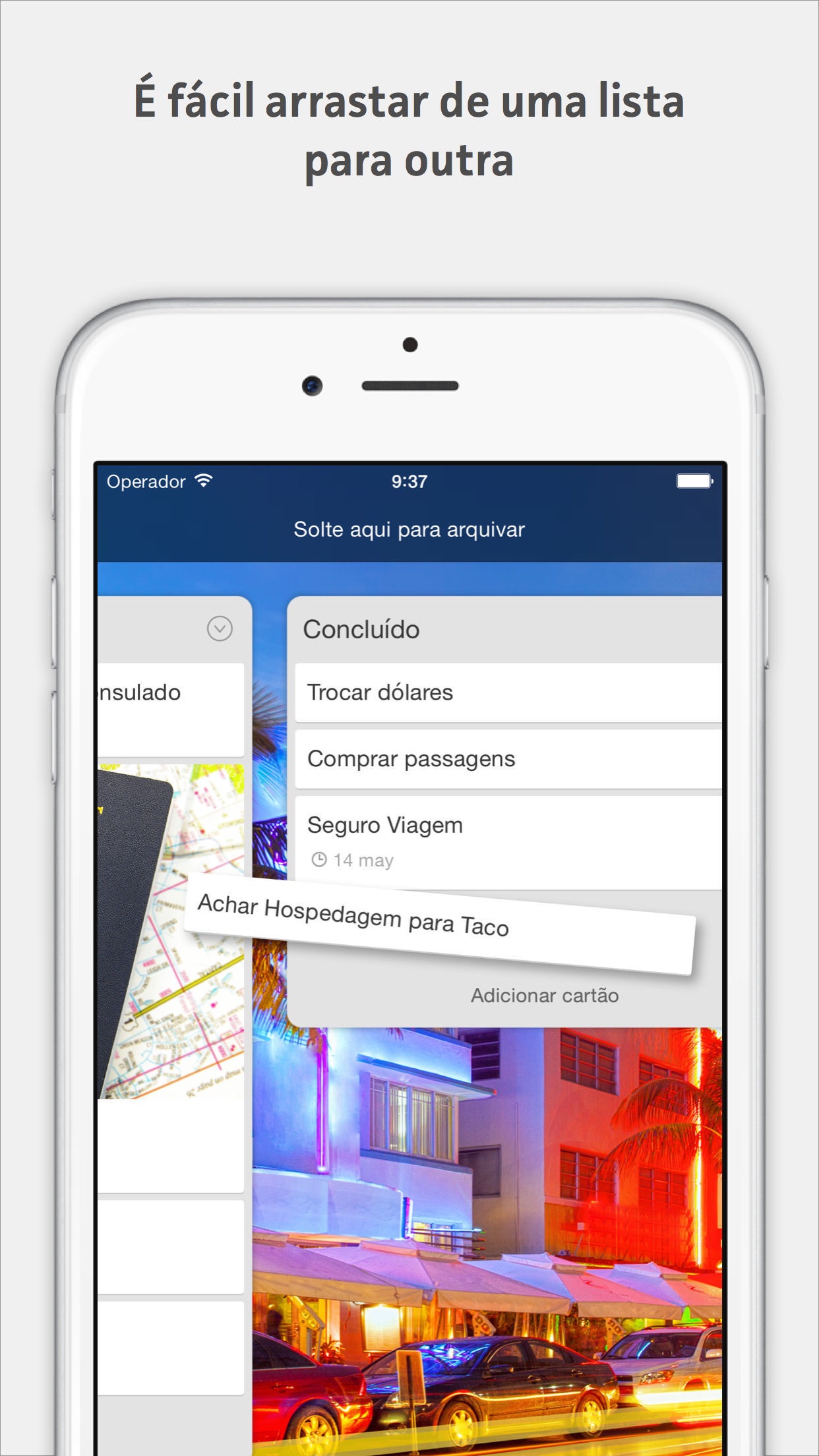 Screenshot do app Trello
