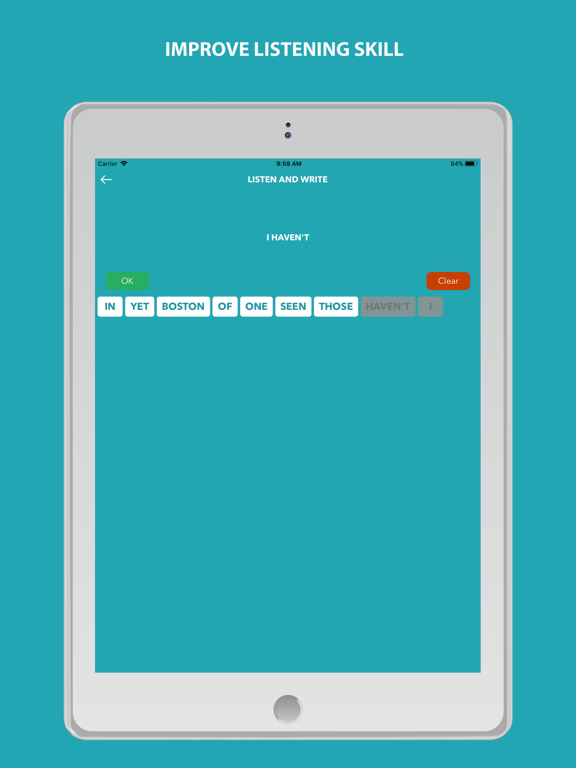 Creative - English learning iPad screenshot