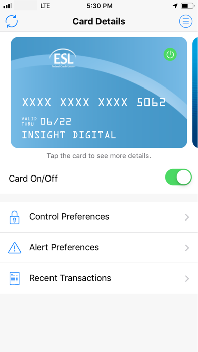 ESL Card Control Screenshot
