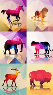 wildlife geometric sticker app iphone screenshot 2