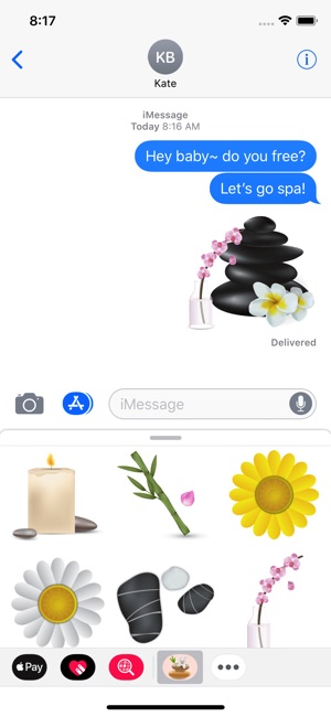 Beauty Flower Spa Stickers