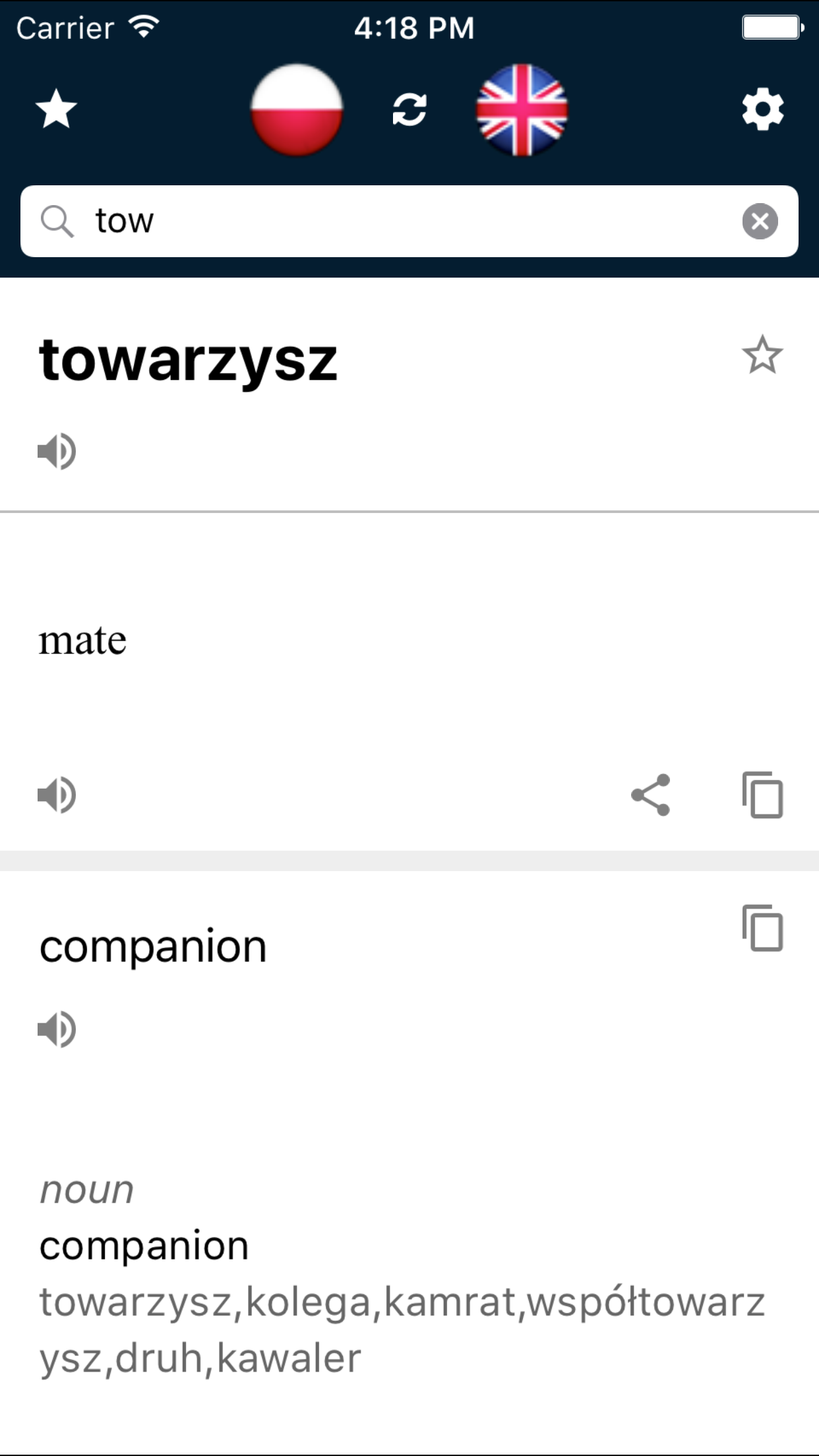 Polish English Dictionary