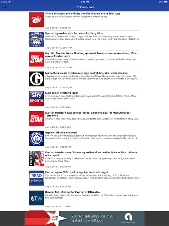 Everton Aren't We iPad screenshot 2 - Sports app