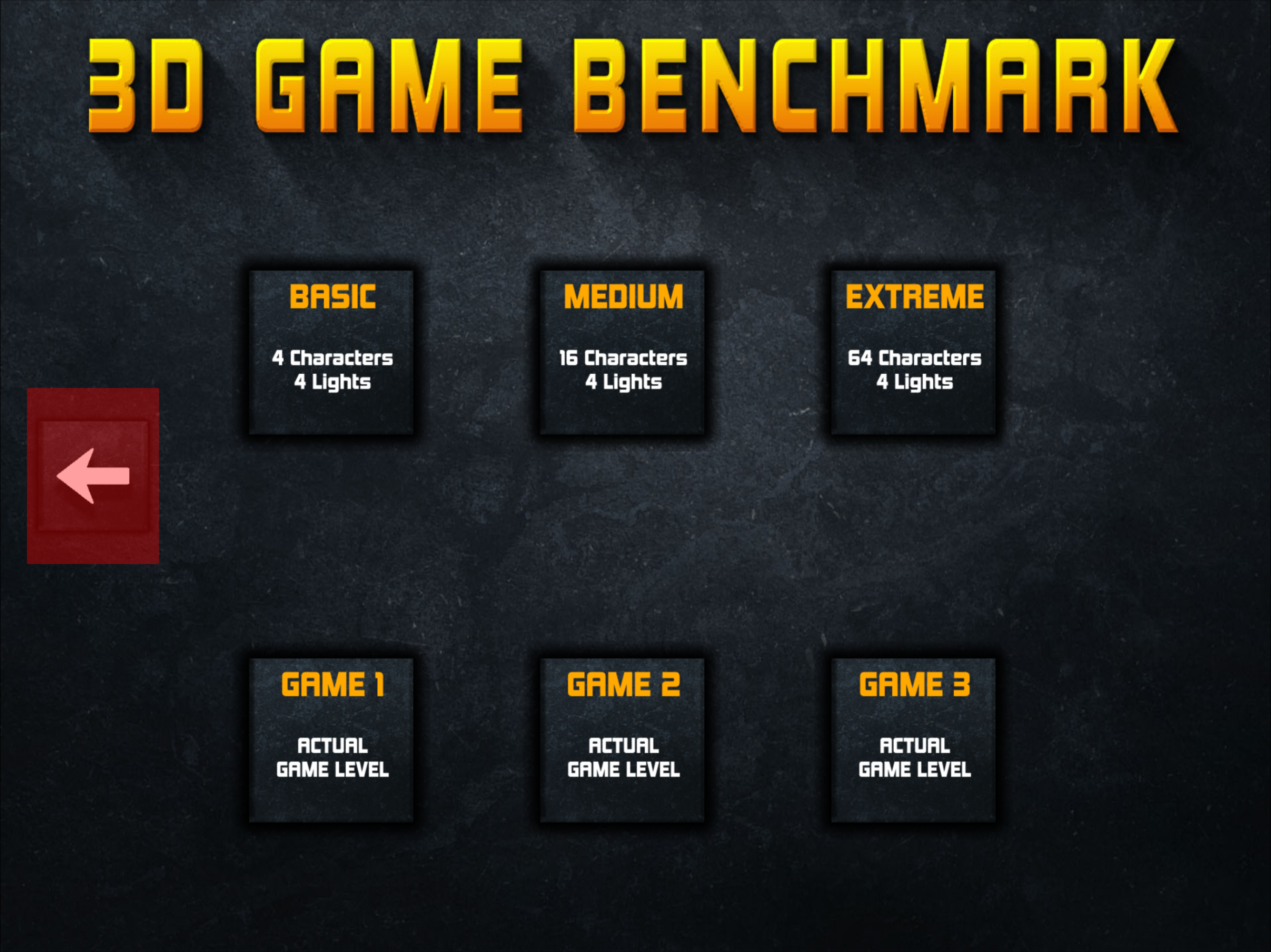 3D Game Benchmark