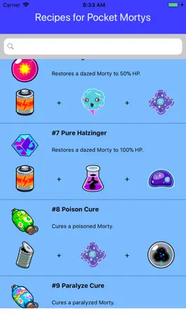 Game screenshot Recipes for Pocket Mortys apk