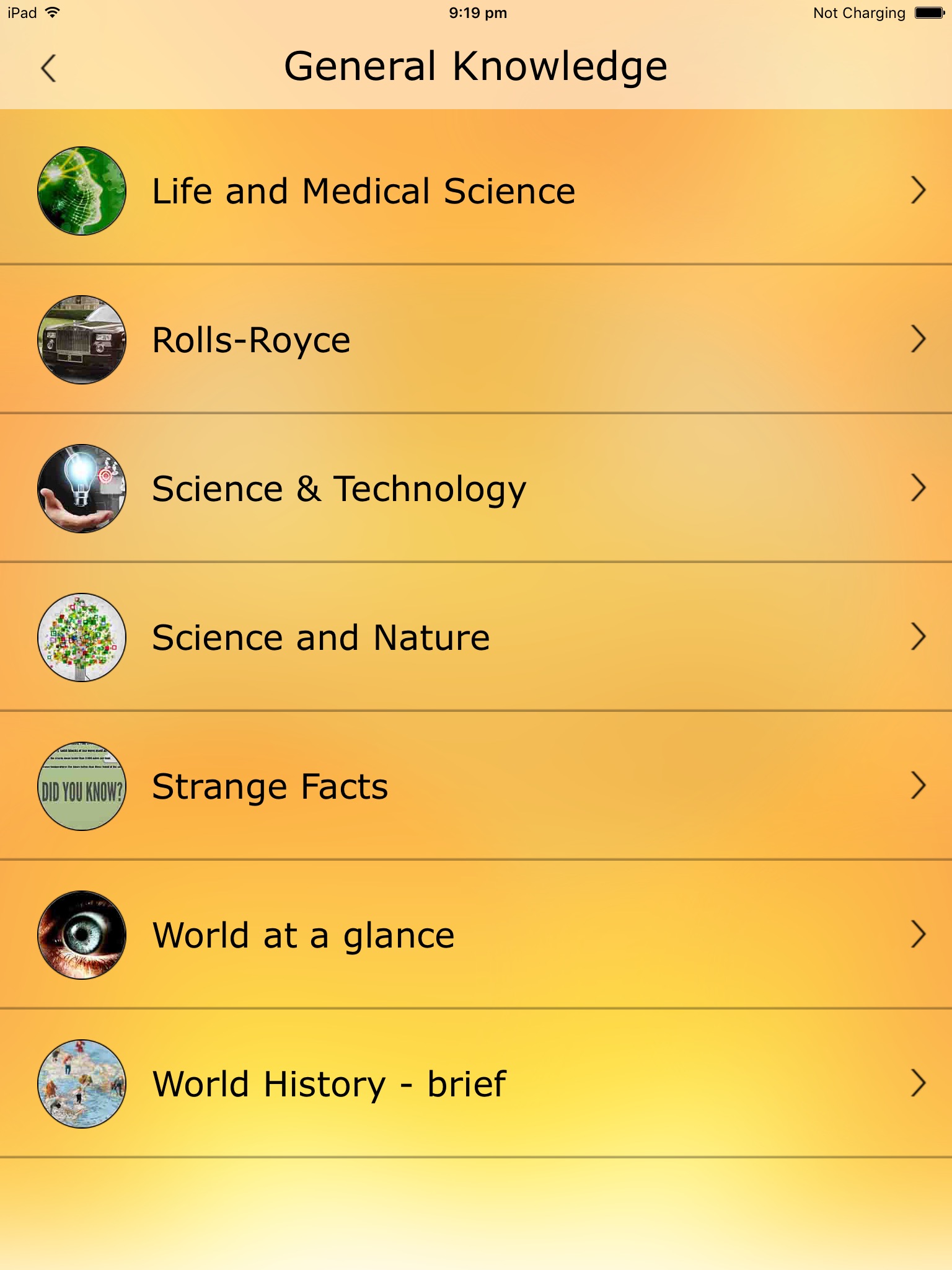 General Knowledge of-the World screenshot 3