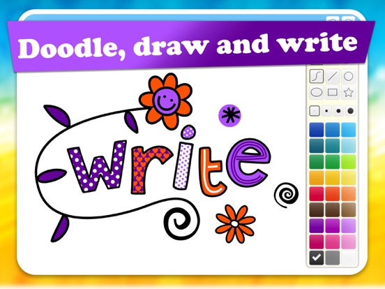 Whiteboard junior doodle pad iPad screenshot