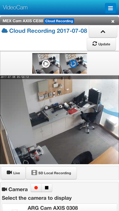 Videocam Cloud app screenshot 2