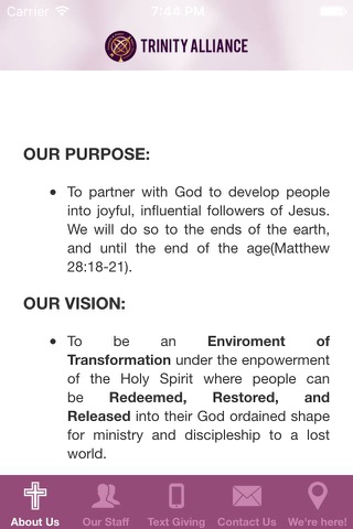 Trinity Alliance Church App - náhled