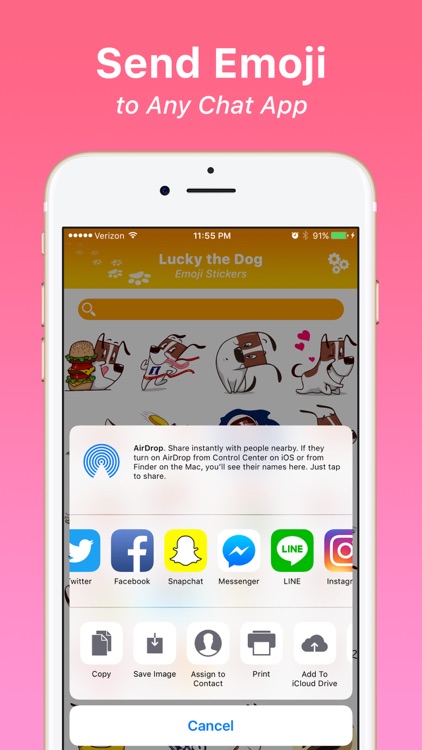 Lucky the Dog - Emoji Stickers