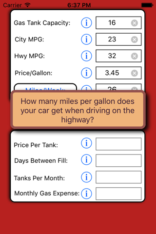 Gas Expense Calculator - náhled