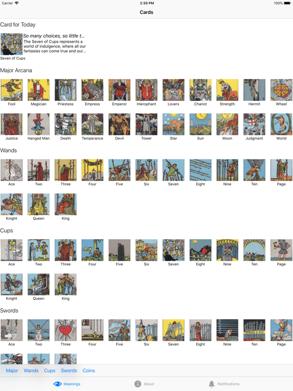 Screenshot #4 pour Tarot Meanings
