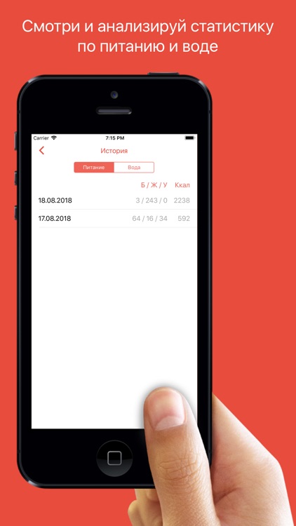 Учет калорий и воды screenshot-3