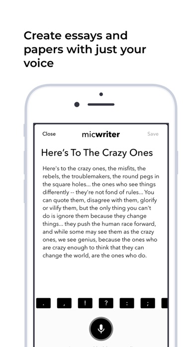 MicWriter - Just Talk Screenshot 1 - AppWisp.com MicWriter - Just Talk Screenshot 1 - AppWisp.com