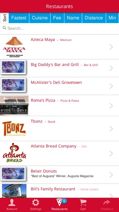 AugustaTakeOut iPhone screenshot 1 - Food & Drink app