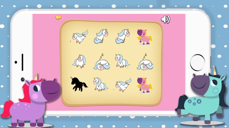 Cute Unicorn Horse Matching Find The Pair