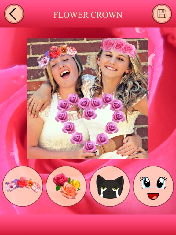 Flower Crown for Photo Editor iPad screenshot