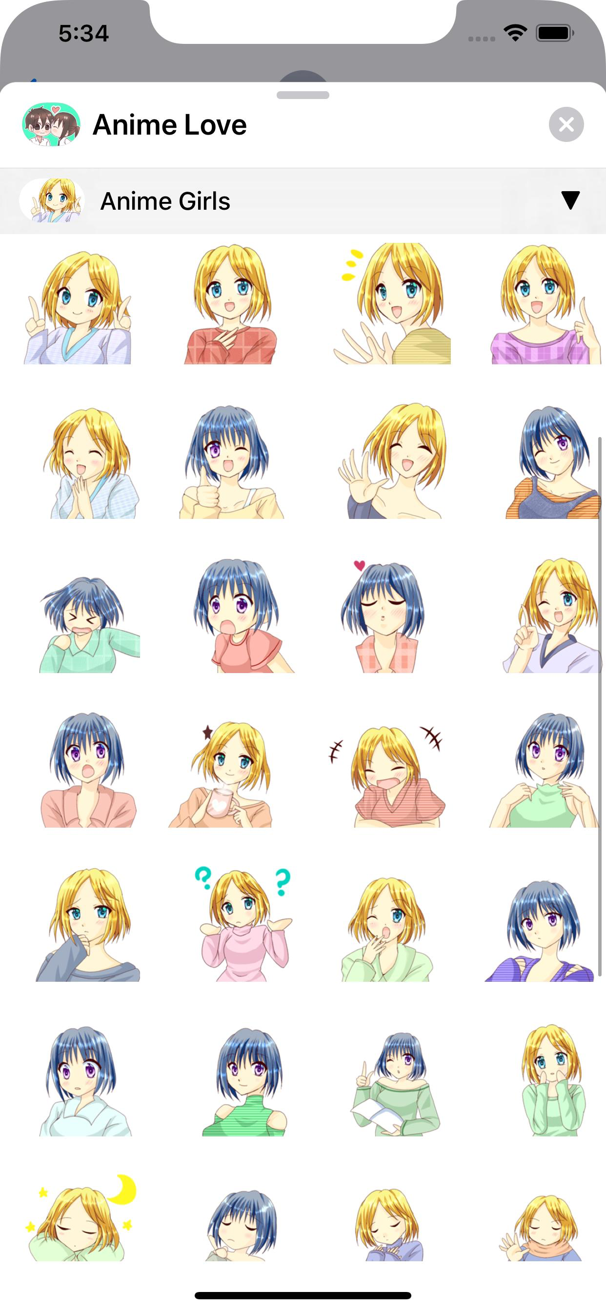 Anime Love Sticker