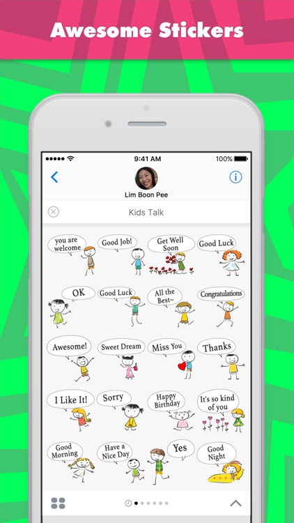 kids talk stickers by wenpei