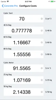concrete pro - cost calculator iphone screenshot 4