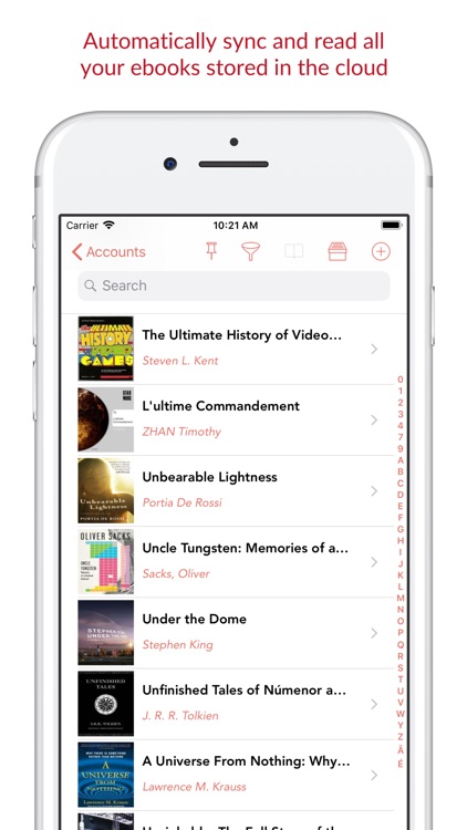 Librairie - Ebook Cloud Reader