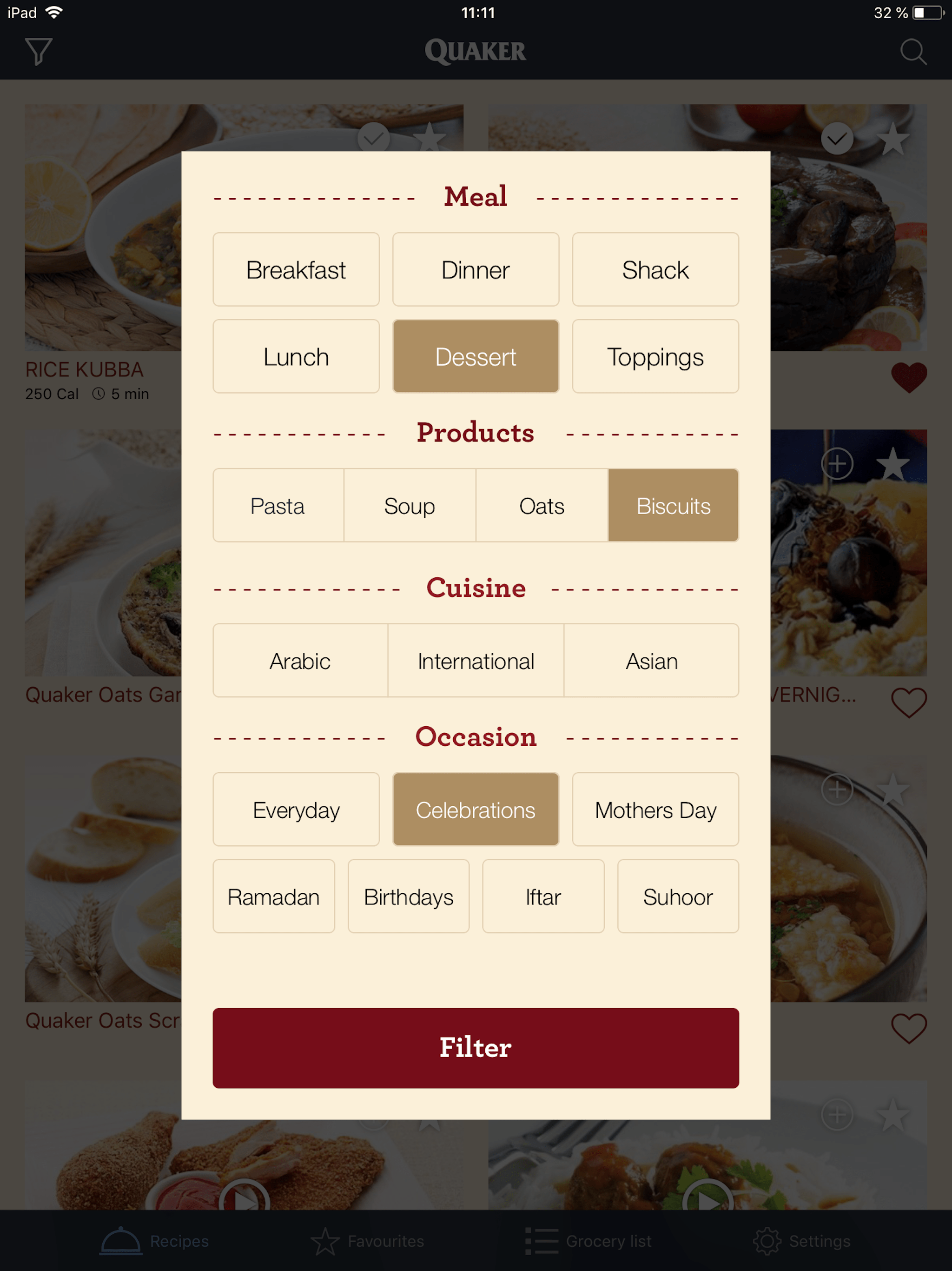 Quaker Arabia Recipes