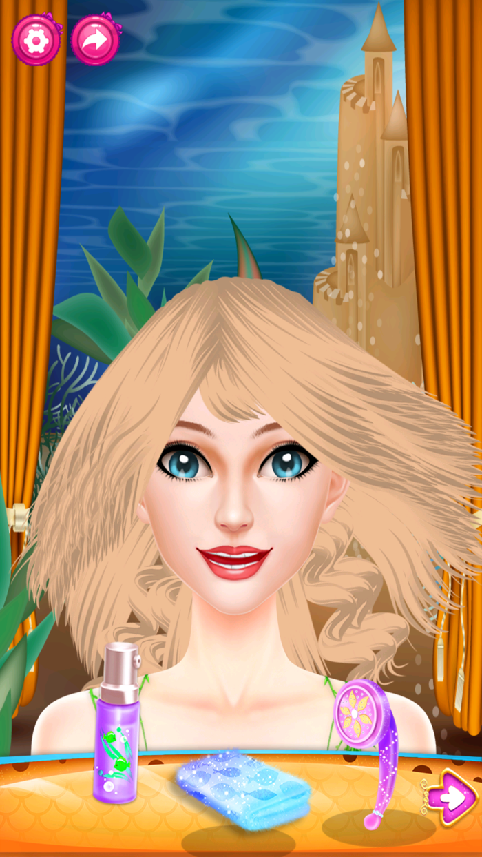 صالون حورية البحر - العاب نون