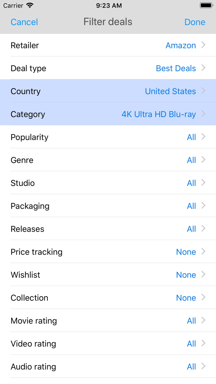 iPhone screenshot