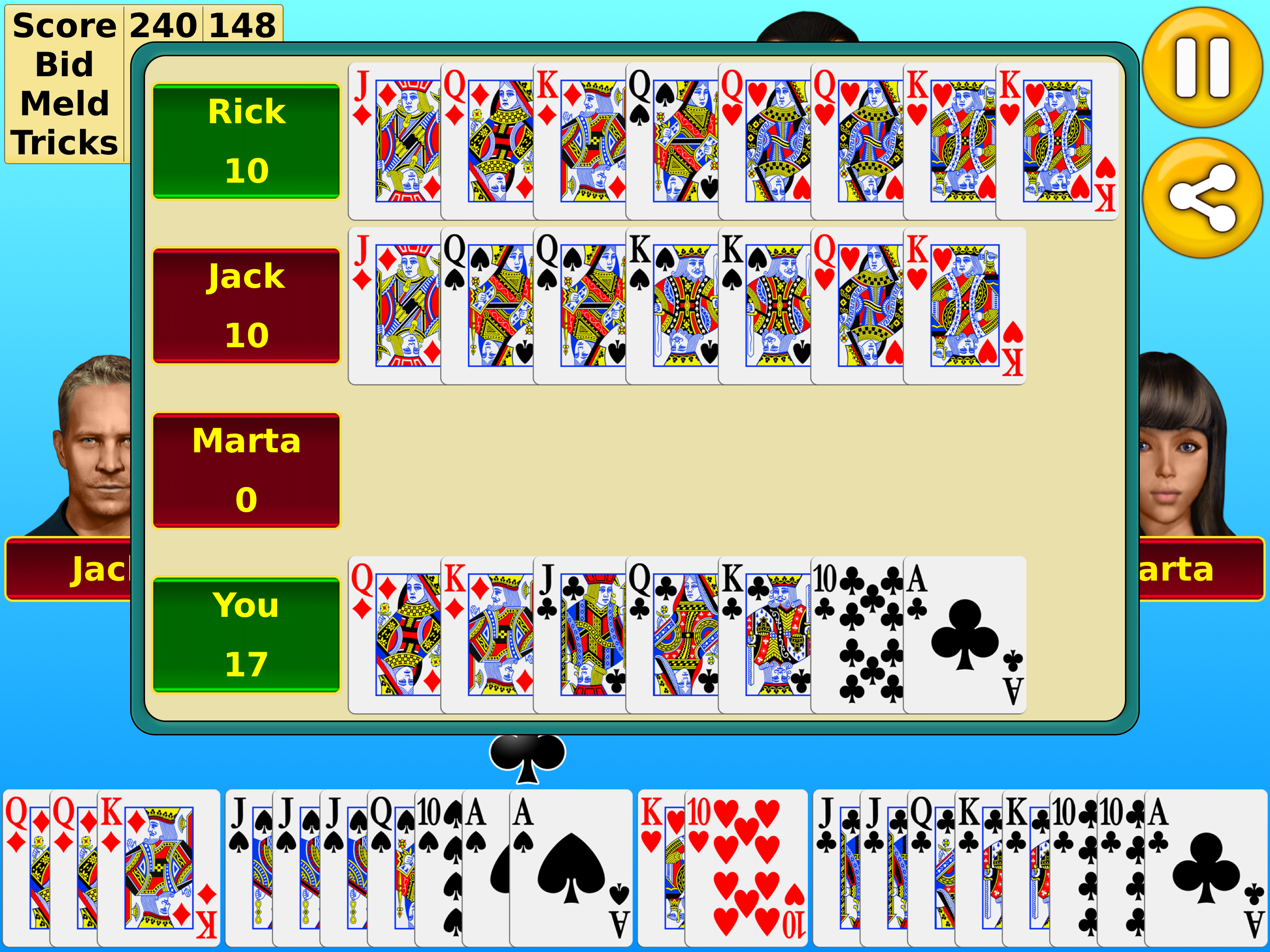 Pinochle - Online & offline