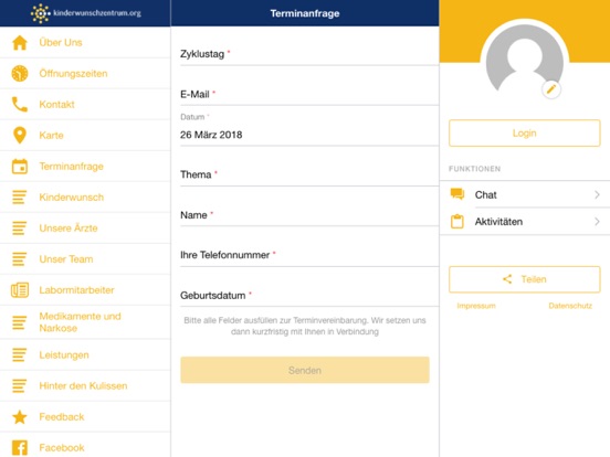 Kinderwunschzentrum Dortmund iPad screenshot