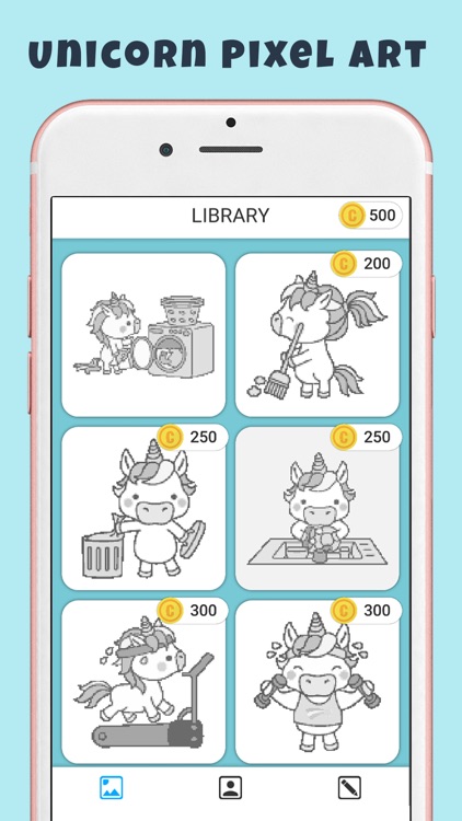 Unicorn Pixel Color by number