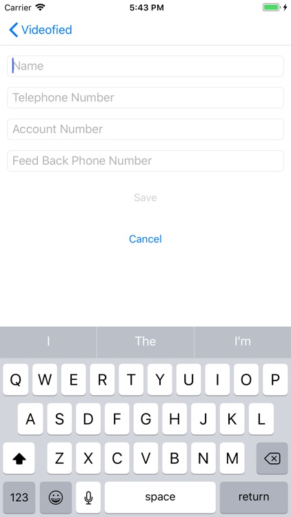 Remote for Videofied