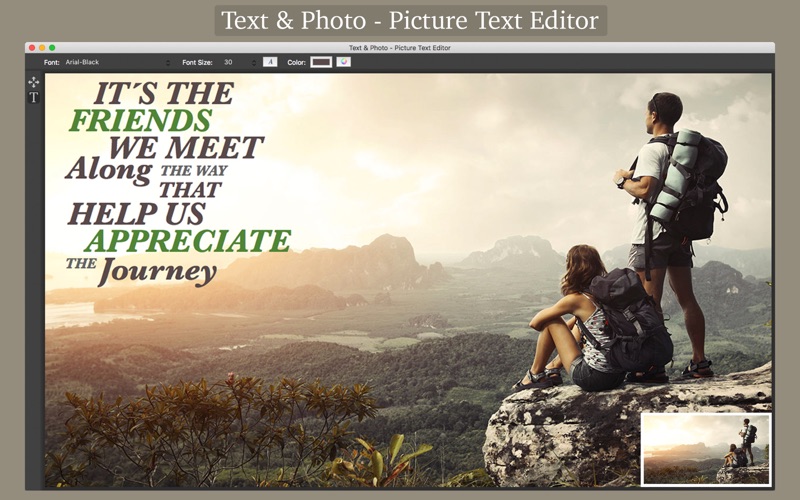 Screenshot #1 pour Text & Photo - Picture Text Editor