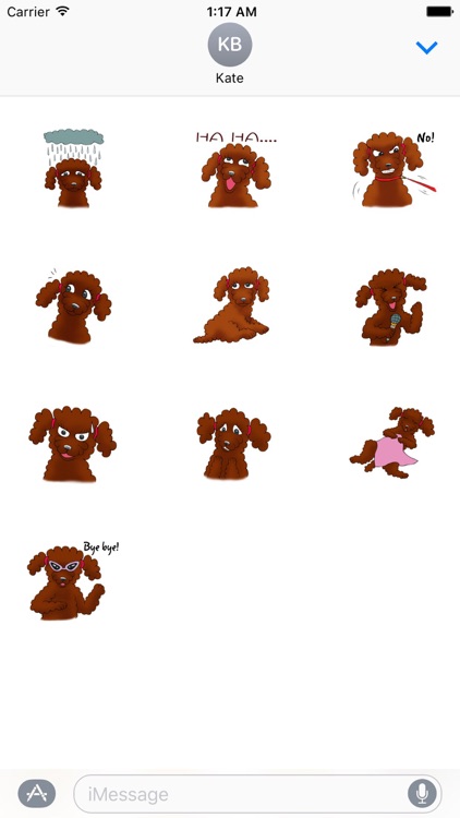 Red Poodle Dog Lady Sticker