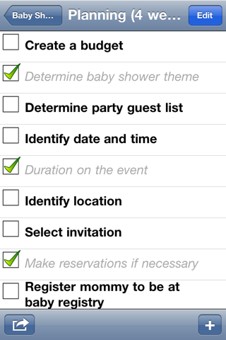 Baby Shower Checklist Pro screenshot 3