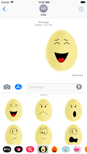 Yellow Egg Face Sticker Pack(圖1)-速報App