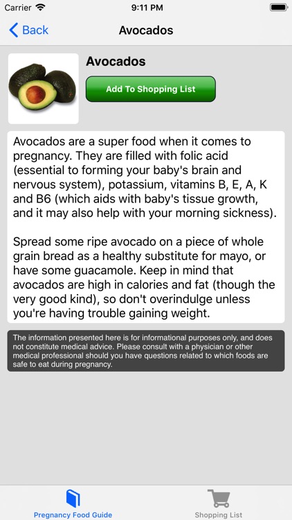 Pregnancy Food Guide