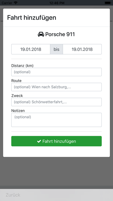 Screenshot #3 pour Oldtimer Fahrtenbuch