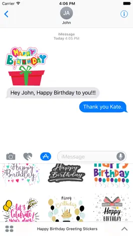 Game screenshot Happy Birthday Greeting Stickers hack