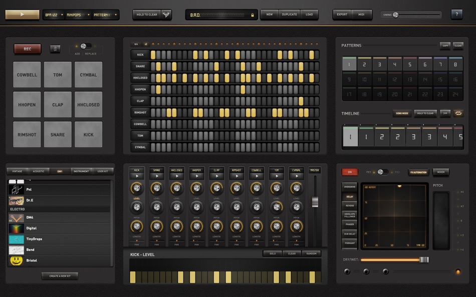 #1. DM1 - The Drum Machine (macOS) De: Fingerlab