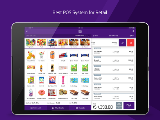 3S POS iPad screenshot