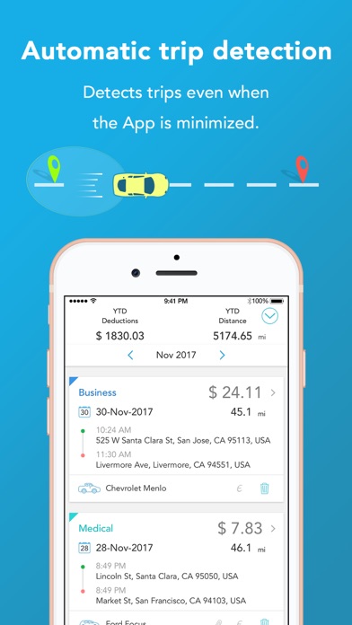 Swift Miles - Mileage Tracker screenshot 2