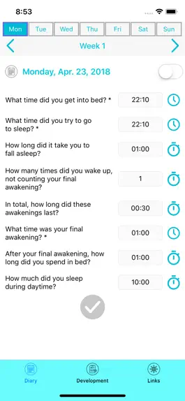 Game screenshot Sleep-Diary apk