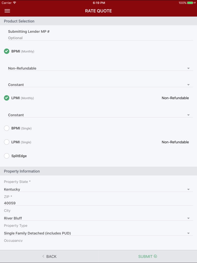 Radian Rates On The App