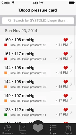 Game screenshot Blood Pressure & Pulse Diary hack