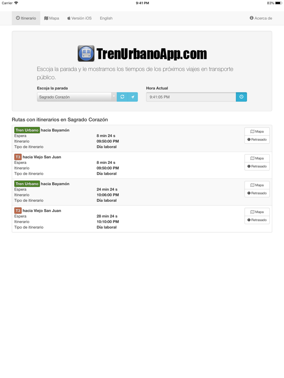Screenshot #4 pour Tren Urbano App