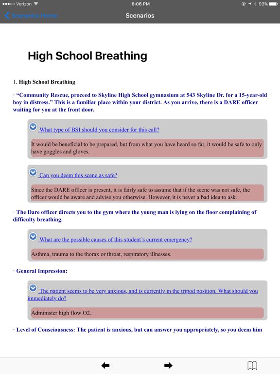EMT Tutor Lite - Scenarios iPad screenshot 5 - Medical app